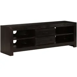 TV-Schrank Massivholz Akazie 120x30x40 cm Dunkelbraun