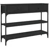 vidaXL Konsolentisch Schwarz 100x25x75 cm Holzwerkstoff