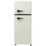 Gotagee Kühlschrank BCD-102A, Retro-Kühlschrank Kühl-Gefrier-Kombination 92L LED-Licht