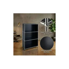 Floordirekt Metallregal 75 x 40 x 120 cm Schwarz