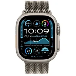 Apple Smartwatch Apple Watch Ultra 2 Titanium Cellular + GPS Milanaise Titan Armband n grün
