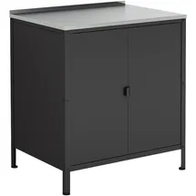 casa.pro Outdoor Schrank Bolognano 92x80x50 cm Schwarz, matt