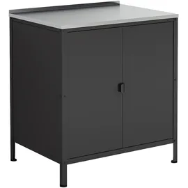 casa.pro Outdoor Schrank Bolognano 92x80x50 cm Schwarz, matt