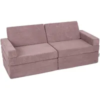 KiddyMoon Kindersofa Aufklappen Aus Schaumstoff Spielsofa Für Kinder Schlafsofa Kindersessel Kinder Couch Kinder Sofa Für Kinderzimmer Kindercouch Faltmatratze Matratzen, Violett