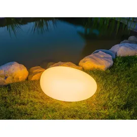 smartwares Solarleuchte Kunststoff Ø 40 cm 1er Set weiß