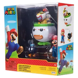 Jakks Pacific Minifiguren 2er-Pack Mario und Bowser Jr. Clown Car 6 cm