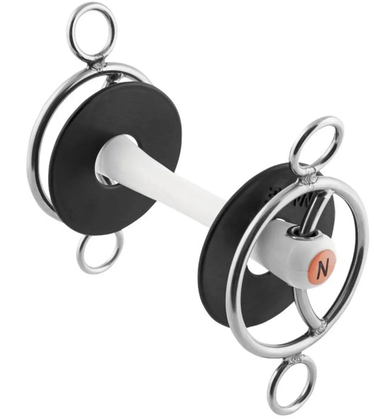 Sprenger Nathe 3-Ring-Gebiss, flexible Stange mit gleitenden Seitenteilen, 20 mm, Thermoplastik