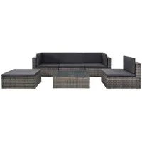 vidaXL Garten-Lounge-Set grau 44607