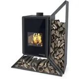 HS-Flamingo Kaminofen | Kampa rechts | 9 kW | Grau