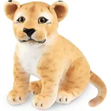 Brubaker Löwin Kuscheltier - 30 cm Stofftier Löwe - Baby Plüschtier Raubkatze Sitzend - Kinder Plüsch Spielzeug, Braun - Braun