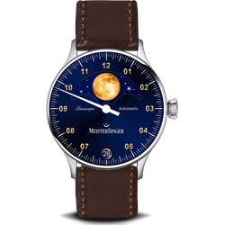 Meistersinger Klassik Plus Lunascope LS908G - blau,braun - 40mm