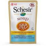 Schesir 6 x 85 g Wilder Thunfisch & Tintenfisch Schesir Cat Soup Katzenfutter nass