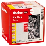 Fischer Spreizdübel SX Plus 6x50, 100er-Pack (568106)