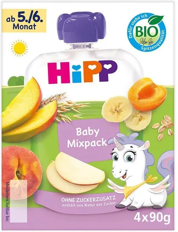 Hipp Baby-Fruchtpüree Mixpack 4 x 90 g