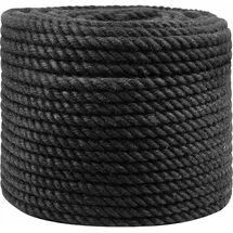 vidaXL Juteseil 10 Jute Schwarz 100% 10 m