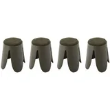 sweeek Hocker Ø30 / 44 x 46 cm Khaki, strukturierter Bouclébezug