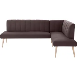 exxpo - sofa fashion Costa 157 x 92 x 245 cm Kunstleder langer Schenkel links schlamm