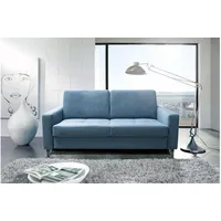 Schlafsofa Funktionssofa Sofa Sofabett All Flex Stoff hellblau Matratze 190 cm