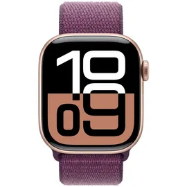 Apple Watch Series 10 GPS + Cellular 42 mm Aluminiumgehäuse roségold Sport Loop pflaume