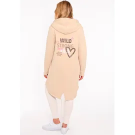 Zwillingsherz Jerseymantel Damen Beige XS