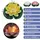 Cepewa LED Seerose 3er Set Kunststoff Ø17x6cm Akku Solar gelb/weiß/rosa