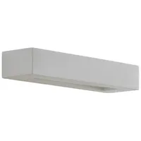 LINDBY Wandleuchte Matteo, weiß, Gips, 36 cm, E14, bemalbar