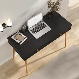 Idimex Schreibtisch WANDA schwarz / Eiche