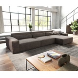 DeLife Ecksofa Sirpio XL 370x170 cm Mikrofaser Khakibraun Recamiere variabel Braun