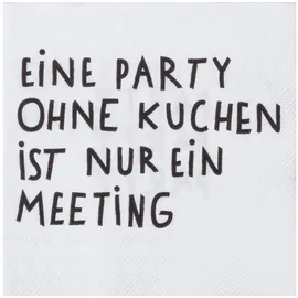 räder Cocktailserviette Eine Party ohne Kuchen ist nur ein Meeting