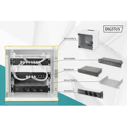 DIGITUS Netzwerk-Set 254 mm (10") - 6HE,  312 x 300 mm (B x T)