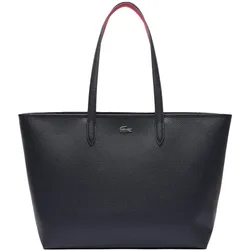LACOSTE Damen Handtasche - Anna Petit Piqué Zipped Shopping Bag, 30x35x14cm (HxBxT) Dunkelblau