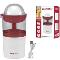 Beper P102EST100 Zitronenpresse, Elektrischer Entsafter, wiederaufladbare Saftpresse, 250 ML,