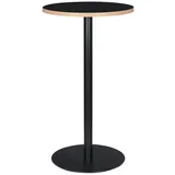 KADIMA DESIGN Runder Stehtisch 60cm, schwarz | Designer Bartisch Holz-Metall 105,5cm hoch | Kadima Design