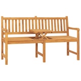 vidaXL 3-Sitzer mit Tisch 150 cm Teak Massivholz