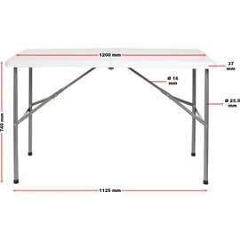 Wiltec Campingtisch klappbar 122x60x75 cm