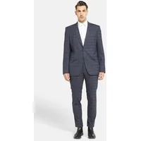 Lawrence Grey Hosenanzug Business-anzug Gemustert Regular Fit 1-reihig blau|grau 56