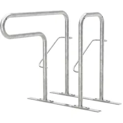 Anlehnbügel Strap 22 | Fahrradständer einseitig | für 2 Fahrräder | zum Aufdübeln | Anlehnbügel Anlehnparker Fahrradanlehnbügel