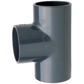 Mega Construx T-Stück 90° Pvc-u 40 mm Klebemuffe 16 bar Grau - Mega