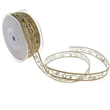 Deko AS GmbH Dekoband Polyester Gold/Gelb 15 mm x 20 m