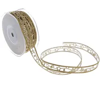 Deko AS GmbH Dekoband Polyester Gold/Gelb 15 mm x 20 m