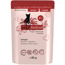 Cats finefood Kitten 85 Gramm Katzennassfutter 16 x 85 Gramm No. 3 Geflügel
