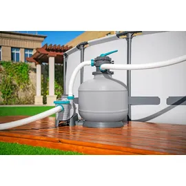 BESTWAY  Flowclear Sandfilteranlage mit Zeitschaltuhr 11.355 l/h 500 W (2025) grau/blau