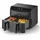 rachs kochwerk Heißluft-Fritteuse Doppelkorb 2x 3,5L 2400W, Schwarz