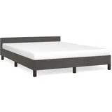 vidaXL Bettgestell 140 x 200 cm Dunkelgrau