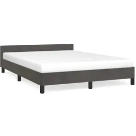vidaXL Bettgestell 140 x 200 cm Dunkelgrau