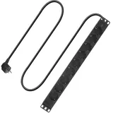 Act Steckdosenleiste 3 m Schwarz 2 St.