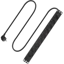 Act Steckdosenleiste 3 m Schwarz 2 St.