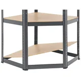 Juskys 3er Regalsystem 1 Corner & 2 Easy - Grau