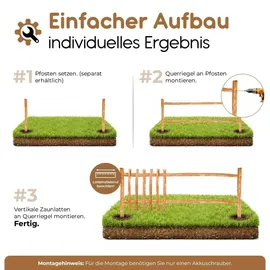 BooGardi Lattenzaun 120 x 60 cm Haselnuss