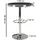 FineBuy Bartisch Ø 60 cm American Diner Schwarz